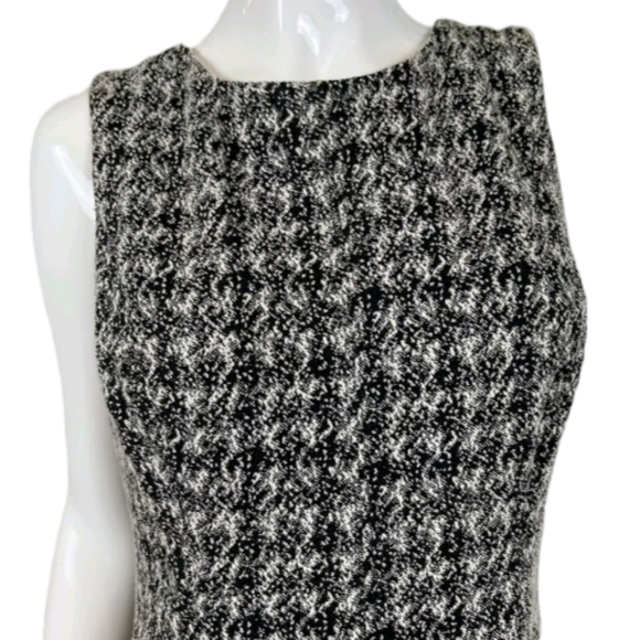 Ralph Lauren Sleeveless Black and White Tweed A-line Dress 8P NWOT - Picture 2 of 4